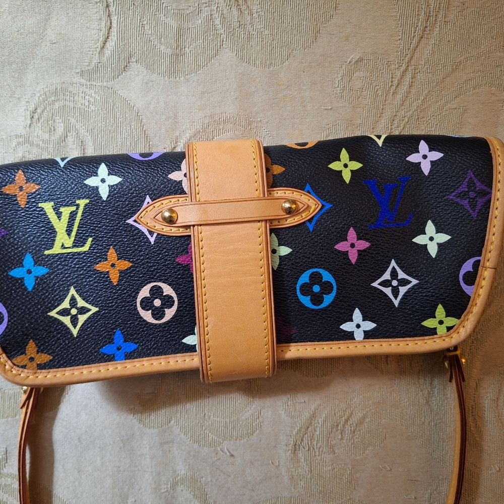 Louis Vuitton Shirley black monogram multicolore, great condition, rarely worn.